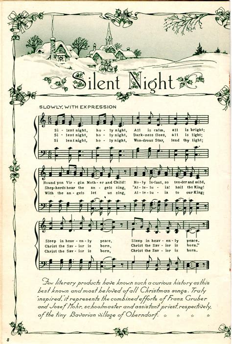 Free Printable Sheet Music Silent Night