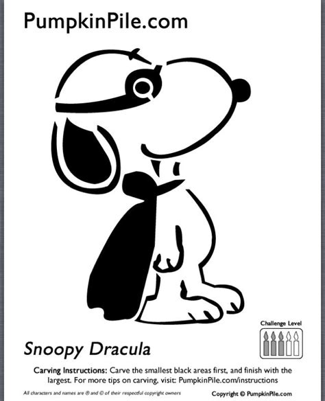 Free Printable Snoopy Pumpkin Stencils