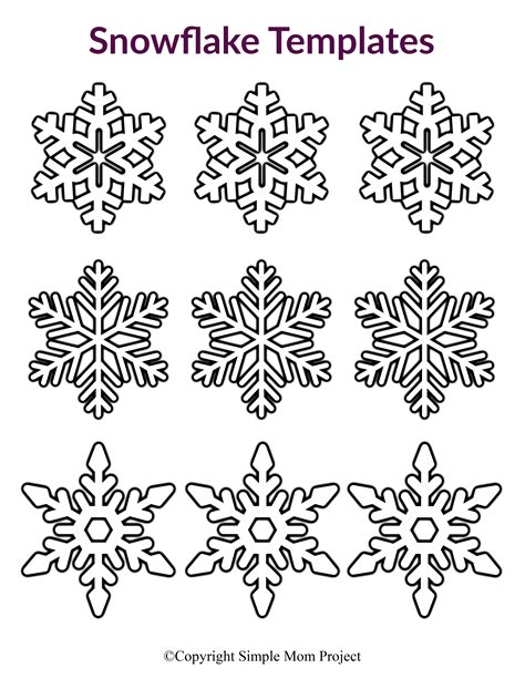 Free Printable Snowflake Templates