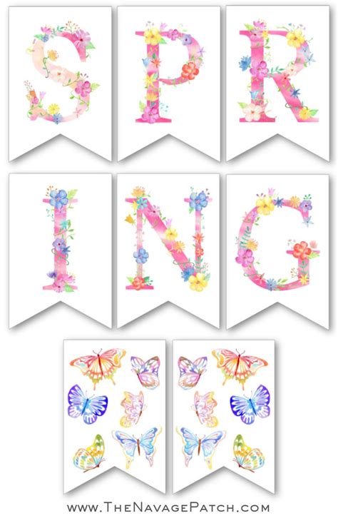 Free Printable Spring Banner