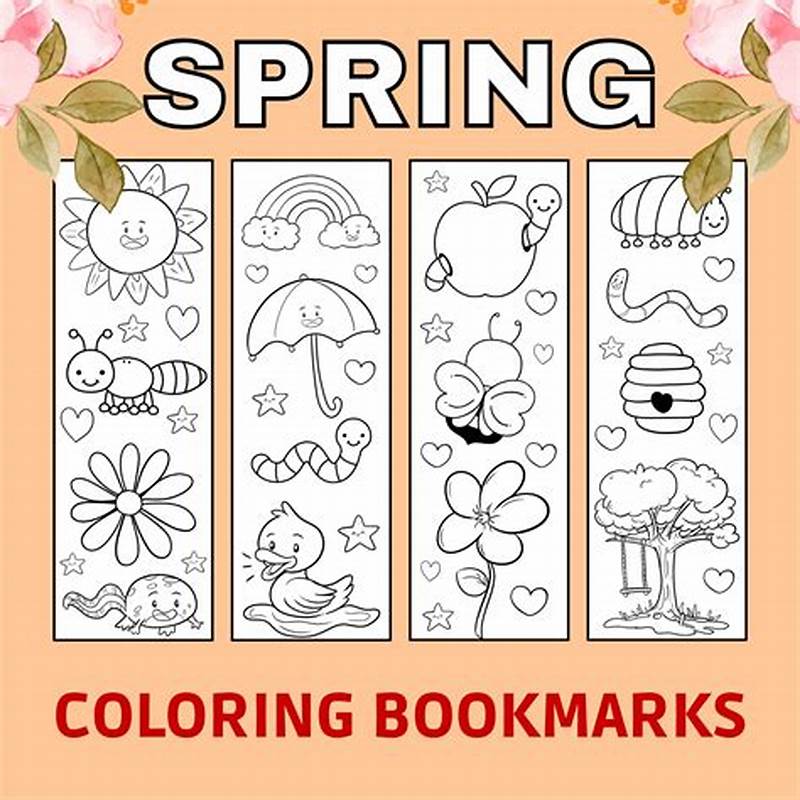 Free Printable Spring Bookmarks To Color