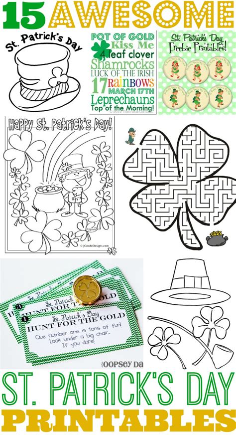 Free Printable St Patrick's Day Activity Sheets