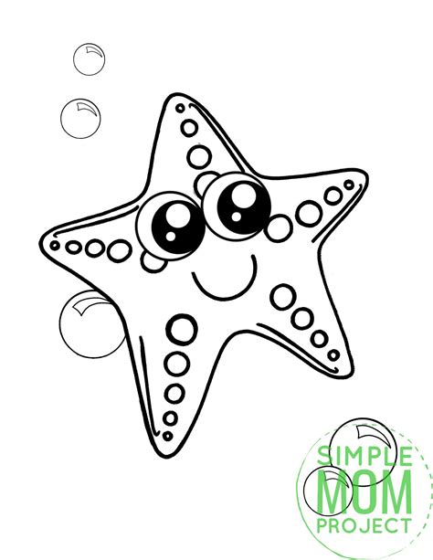 Free Printable Starfish Coloring Pages