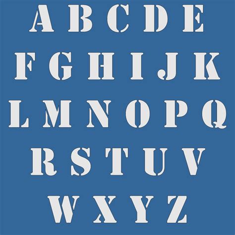 Free Printable Stencil Alphabet Letters