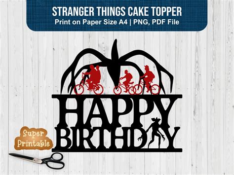 Free Printable Stranger Things Cake Topper