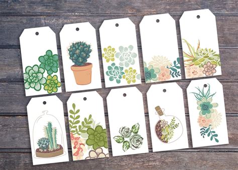 Free Printable Succulent Gift Tags