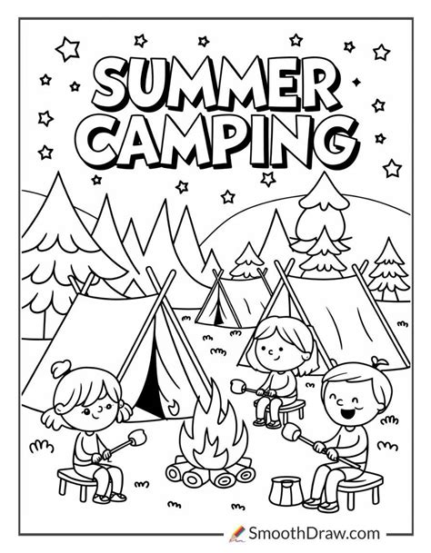Free Printable Summer Camping Coloring Pages