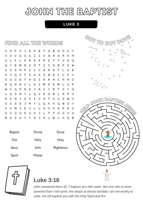 Free Printable Sunday School Activity Sheets