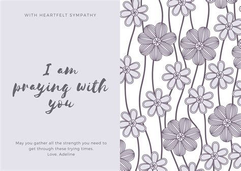 Free Printable Sympathy Cards Black And White