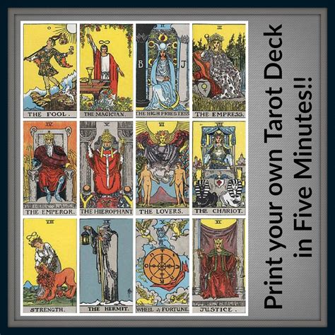 Free Printable Tarot Cards With Meanings