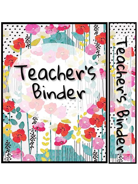 Free Printable Teacher Binder Covers