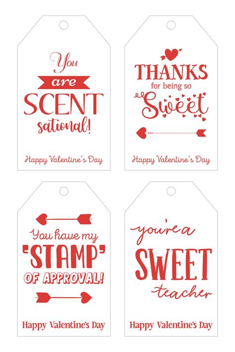 Free Printable Teacher Valentine Tags