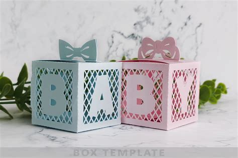 Free Printable Template Baby Shower Favor Boxes
