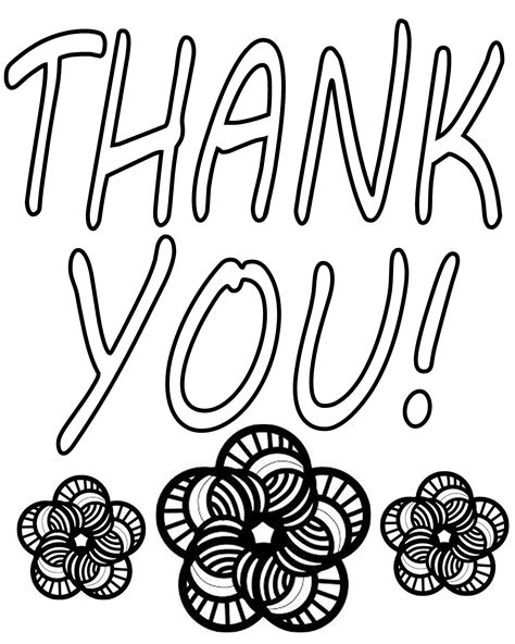 Free Printable Thank You Cards To Color Pdf
