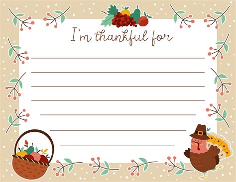 Free Printable Thanksgiving Letters