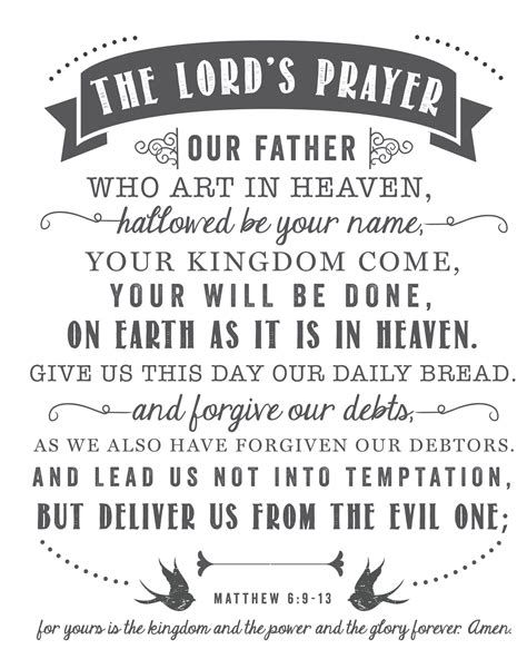 Free Printable The Lord's Prayer