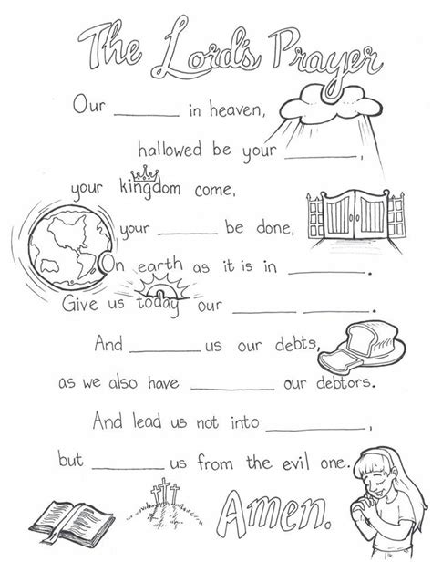 Free Printable The Lord's Prayer Activity Sheets