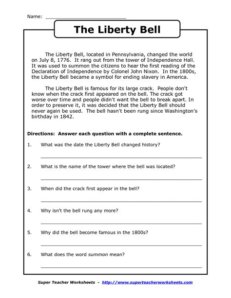 Free Printable U.s. History Worksheets