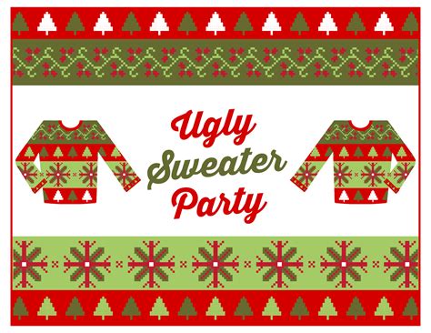 Free Printable Ugly Sweater Template