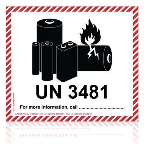 Free Printable Un3481 Label Pdf