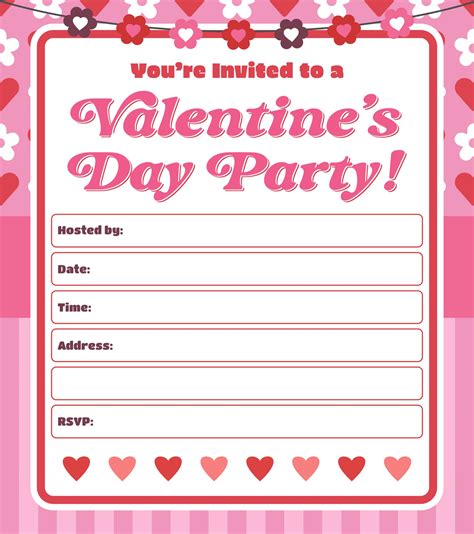 Free Printable Valentine Invitation Templates
