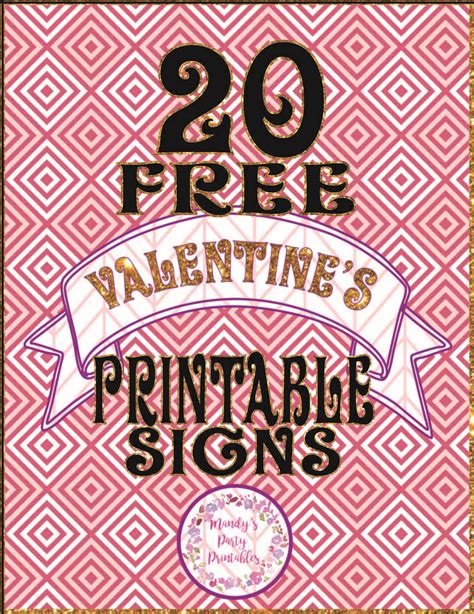 Free Printable Valentines Day Decorations