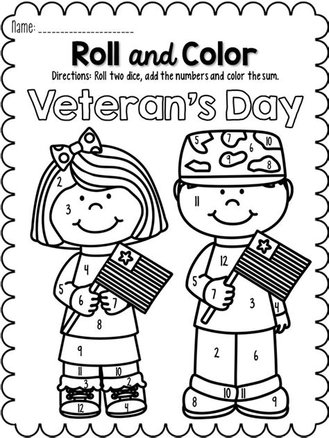 Free Printable Veterans Day Math Worksheets