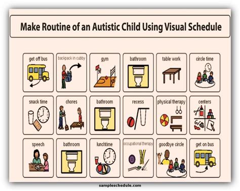 Free Printable Visual Schedule For Classroom Autism