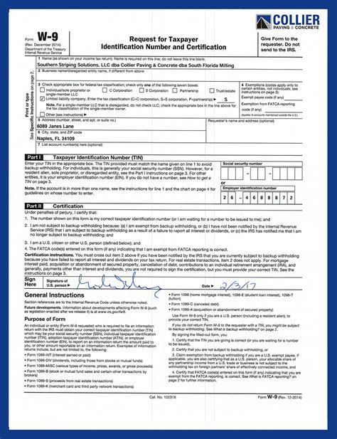 Free Printable W-9 Form 2023