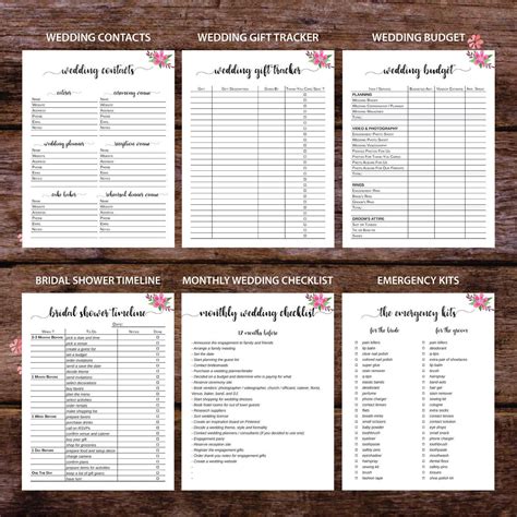 Free Printable Wedding Planner Book