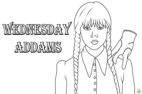 Free Printable Wednesday Coloring Pages