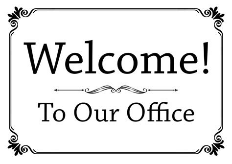 Free Printable Welcome Signs For Office