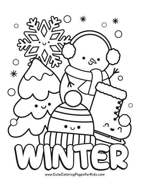 Free Printable Winter Coloring Pages For Elementary Students