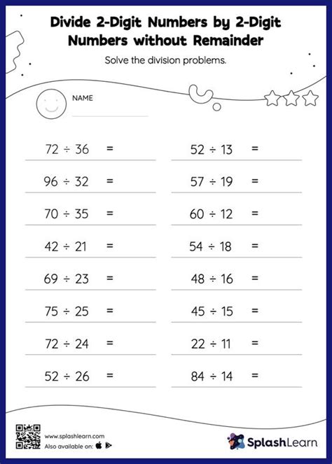 Free Printable Worksheet 2 Digit Divisor 0 Remainder