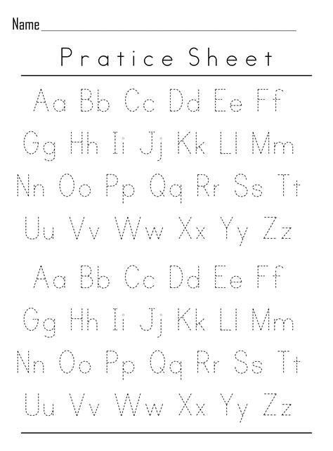 Free Printable Writing Sheets For Kindergarten