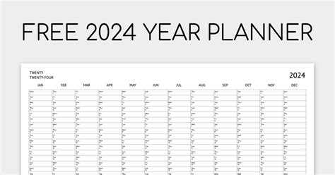 Free Printable Year Planner 2024