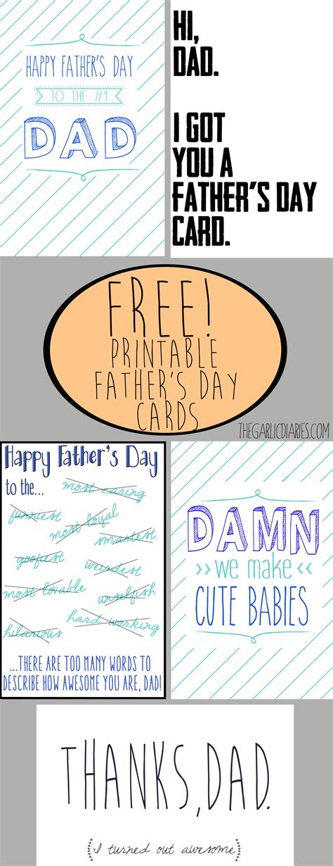 Free Printables Fathers Day Cards