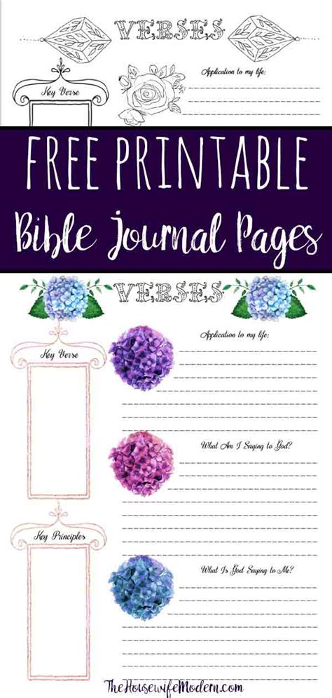 Free Printables For Bible Journaling