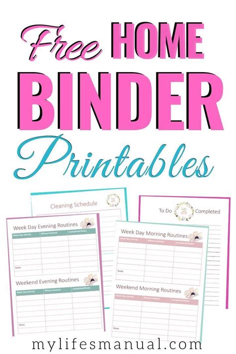 Free Printables For Home Management Binder