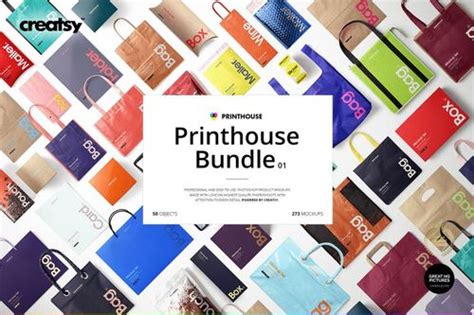 Download Free Printhouse Mockups Bundle v.1 PSD Templates Object Mockups PSD Files