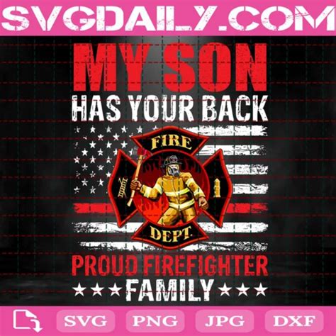 Download Free Proud Firefighter SON SVG Design Files