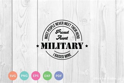 Download Free Proud Military Aunt SVG Design Files DXF Files