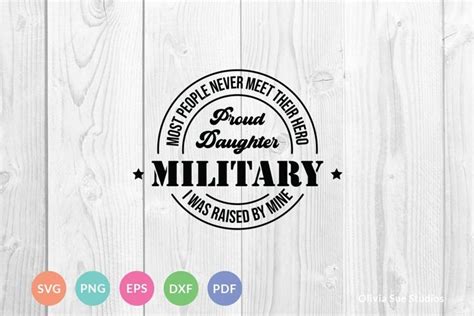 Download Free Proud Military Daughter SVG Design Files DXF Files