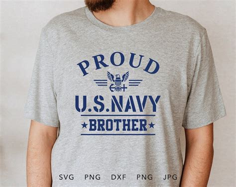 Download Free Proud Navy Brother SVG Design DXF Files