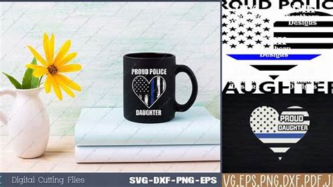 Download Free Proud Police Daughter SVG Design For Crafts