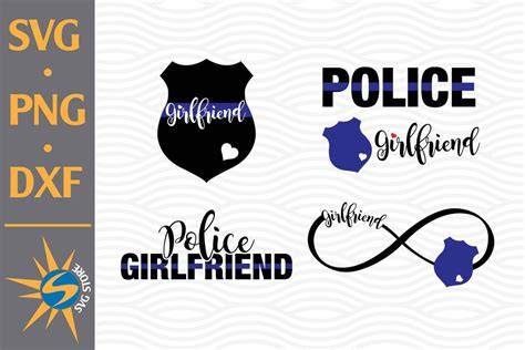 Download Free Proud Police Girlfriend SVG Design For Crafts