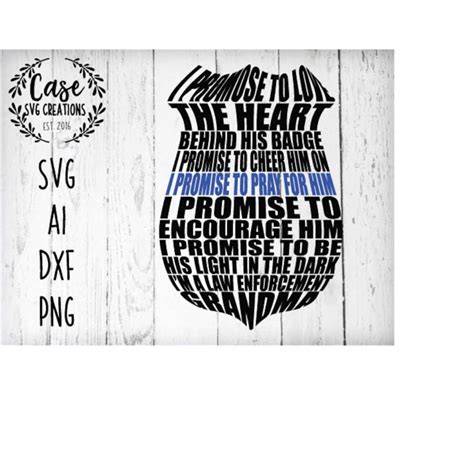 Download Free Proud Police Grandma SVG Design DXF Files