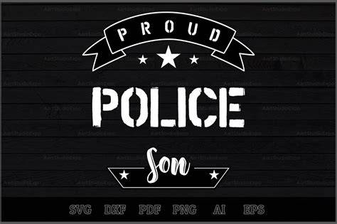 Download Free Proud Police Son SVG Design DXF Files