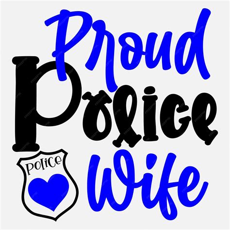 Download Free Proud Police Wife SVG Design Files DXF Files