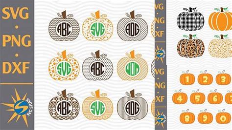 Download Free Pumpkin Monogram SVG, PNG, DXF Digital Files Include Crafts